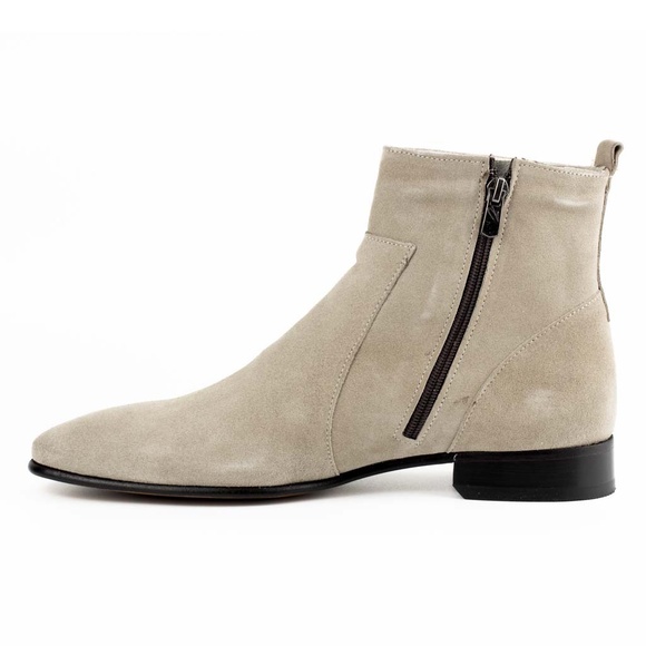 Raphael Beige Men\'s Chelsea Genuine Suede Leather Boots - Leather Sole main image 7